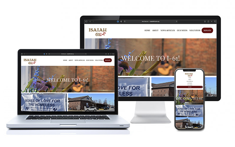 Isaiah 61 Cafe website home page